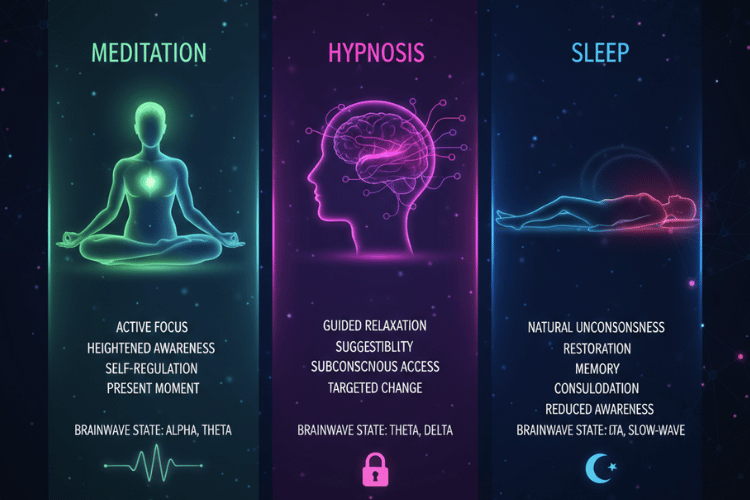 Meditation vs Hypnosis